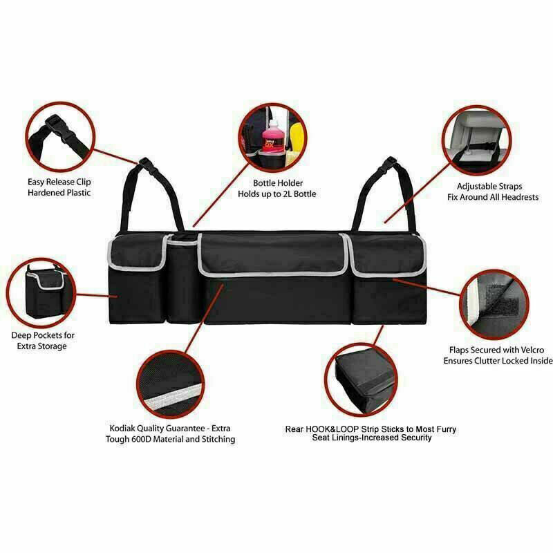Large Car Boot Organiser Back Seat Hanger Tidy Storage Bag Pocket Hanging Pouch - Get Me Products