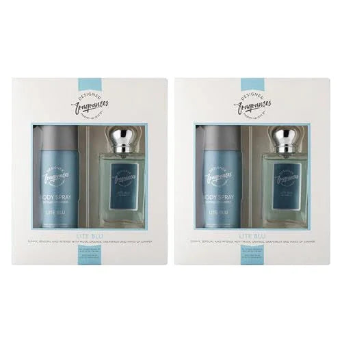 Designer Fragrances Tu Est Belle Female Twin Gift Set - Includes 2 x 100ml Body Spray Deodorant Cans, 2 x 50ml Women’s Eau De Parfum Sprays - For Instant Freshness on The Go - Long Lasting Smells - Get Me Products