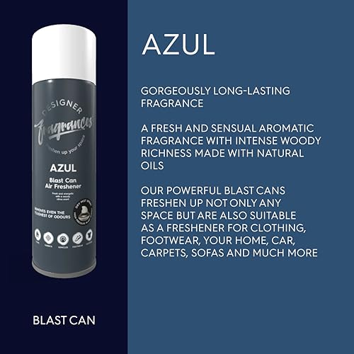 Designer Fragrances 6 Pack Favourites Bundle - Luxury Air Freshener Blast Cans - For Home & Vehicles – Natural Oils, Lasting Smell, Dry Mist Quick Release Spray – Deodorise & Neutralise Odours – 300ml - Get Me Products