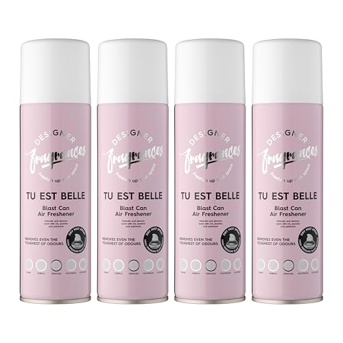 Designer Fragrances 6 Pack Favourites Bundle - Luxury Air Freshener Blast Cans - For Home & Vehicles – Natural Oils, Lasting Smell, Dry Mist Quick Release Spray – Deodorise & Neutralise Odours – 300ml - Get Me Products