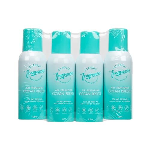 Classic Fragrances 4 Pack Tutti Frutti - Fun, Fresh, Zesty & Fruity Aroma Air Freshener Spray - For Home & Vehicles – Long Lasting Smell, Portable Spray Can – Deodorise & Neutralise Odours – 125ml - Get Me Products