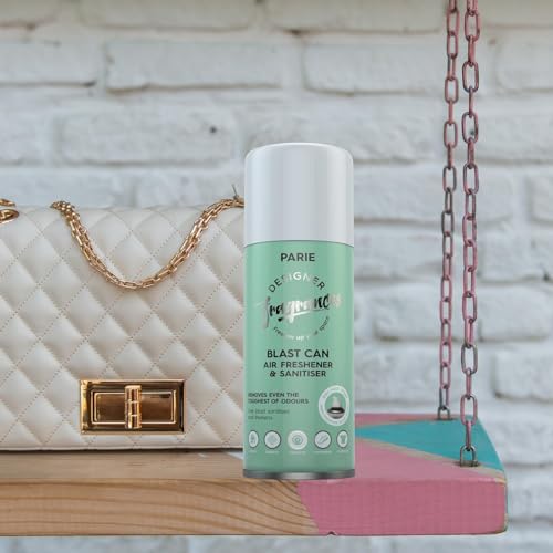 Designer Fragrances Fleur Blast Can – Air Freshener & Sanitiser, Use in the Car, At Home, On Furniture, On Shoes – Dry Mist Quick Release Spray – Spray Once to Deodorize & Neutralise Smells – 400ml - Get Me Products