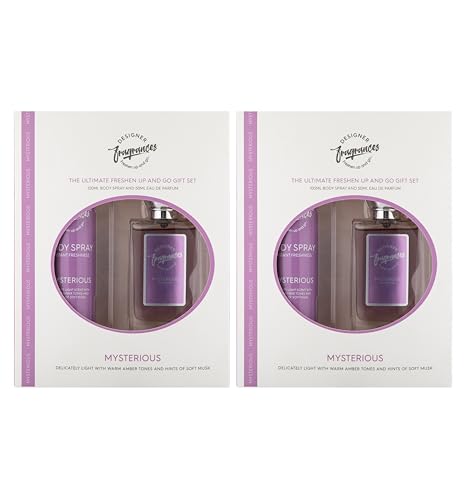 Designer Fragrances Tu Est Belle Female Twin Gift Set - Includes 2 x 100ml Body Spray Deodorant Cans, 2 x 50ml Women’s Eau De Parfum Sprays - For Instant Freshness on The Go - Long Lasting Smells - Get Me Products