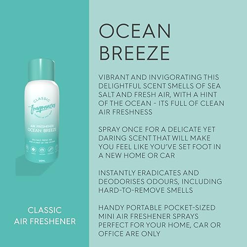 Classic Fragrances 4 Pack Tutti Frutti - Fun, Fresh, Zesty & Fruity Aroma Air Freshener Spray - For Home & Vehicles – Long Lasting Smell, Portable Spray Can – Deodorise & Neutralise Odours – 125ml - Get Me Products