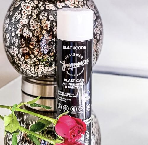 Designer Fragrances Fleur Blast Can – Air Freshener & Sanitiser, Use in the Car, At Home, On Furniture, On Shoes – Dry Mist Quick Release Spray – Spray Once to Deodorize & Neutralise Smells – 400ml - Get Me Products