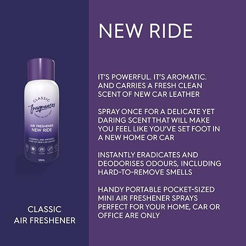 Classic Fragrances 4 Pack Tutti Frutti - Fun, Fresh, Zesty & Fruity Aroma Air Freshener Spray - For Home & Vehicles – Long Lasting Smell, Portable Spray Can – Deodorise & Neutralise Odours – 125ml - Get Me Products