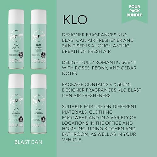 Designer Fragrances 6 Pack Favourites Bundle - Luxury Air Freshener Blast Cans - For Home & Vehicles – Natural Oils, Lasting Smell, Dry Mist Quick Release Spray – Deodorise & Neutralise Odours – 300ml - Get Me Products
