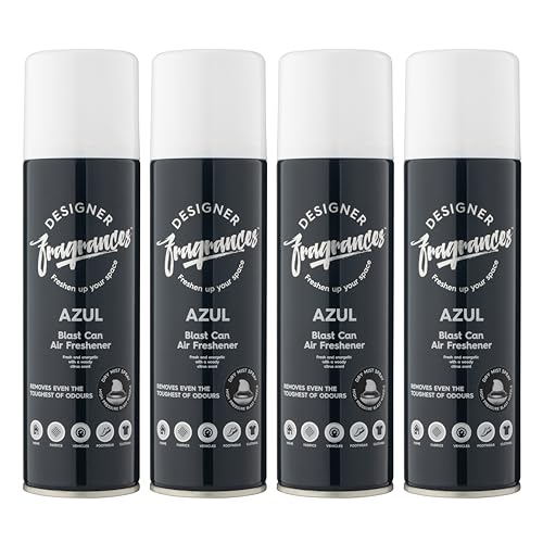 Designer Fragrances 6 Pack Favourites Bundle - Luxury Air Freshener Blast Cans - For Home & Vehicles – Natural Oils, Lasting Smell, Dry Mist Quick Release Spray – Deodorise & Neutralise Odours – 300ml - Get Me Products