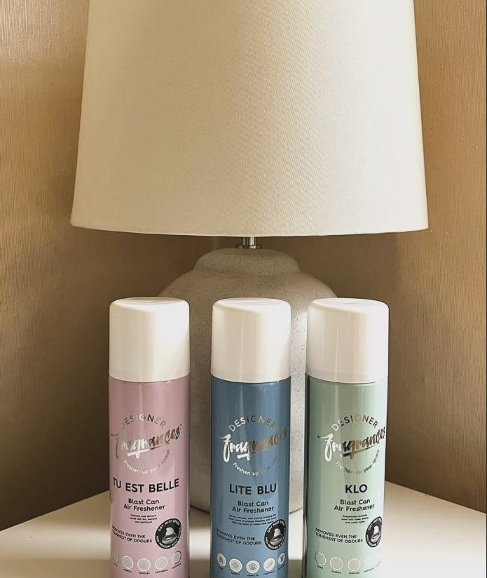 Designer Fragrances 6 Pack Favourites Bundle - Luxury Air Freshener Blast Cans - For Home & Vehicles – Natural Oils, Lasting Smell, Dry Mist Quick Release Spray – Deodorise & Neutralise Odours – 300ml - Get Me Products