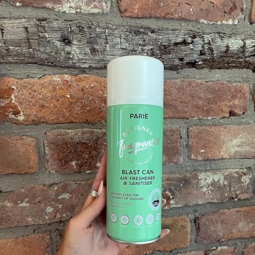 Designer Fragrances Fleur Blast Can – Air Freshener & Sanitiser, Use in the Car, At Home, On Furniture, On Shoes – Dry Mist Quick Release Spray – Spray Once to Deodorize & Neutralise Smells – 400ml - Get Me Products