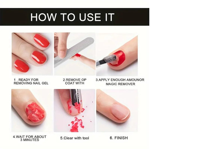 Professional Gel Nail Polish Remover, 15ml, Magic Unloading for Soak-Off Gel Polish Removal in 2-3 Minutes -2PK - Get Me Products