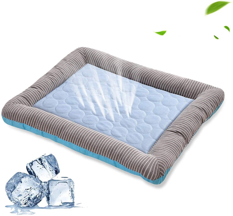 Pet Cooling Pad Bed For Dogs Cats Puppy Kitten Cool Mat Pet Blanket Ice Silk Material Soft For Summer Sleeping Blue Breathable - Get Me Products