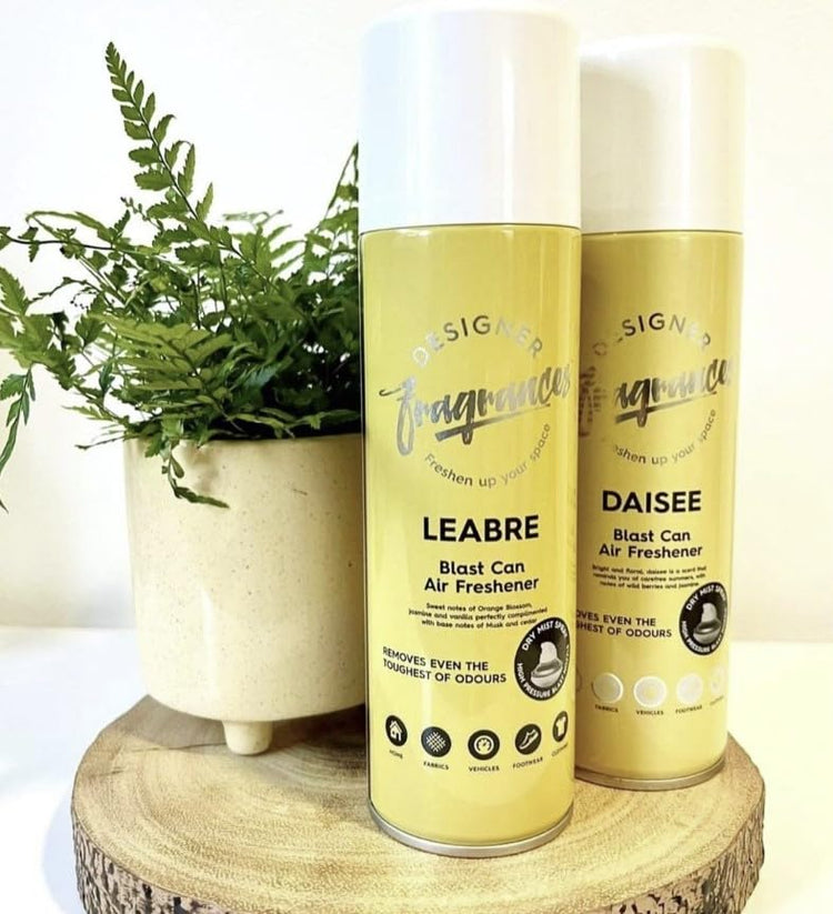 Designer Fragrances 6 Pack Favourites Bundle - Luxury Air Freshener Blast Cans - For Home & Vehicles – Natural Oils, Lasting Smell, Dry Mist Quick Release Spray – Deodorise & Neutralise Odours – 300ml - Get Me Products