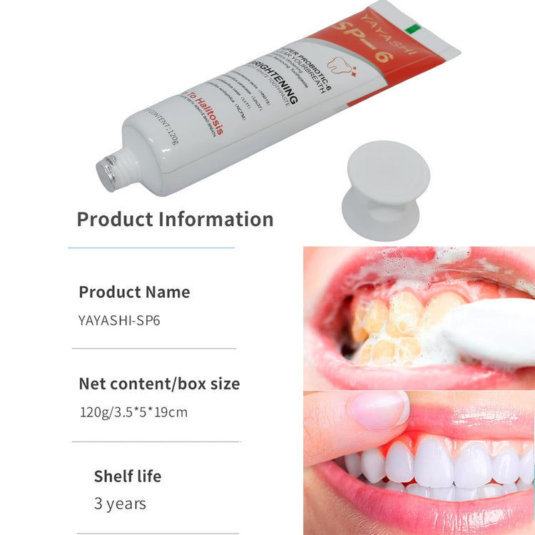 SP-6 Ultra Whitening Toothpaste 120g, Probiotics Toothpaste Sp-6 Brightening, Sp6 Teeth Whitening Toothpaste,Deep Cleaning&Fresh Breath Oral Care - Get Me Products