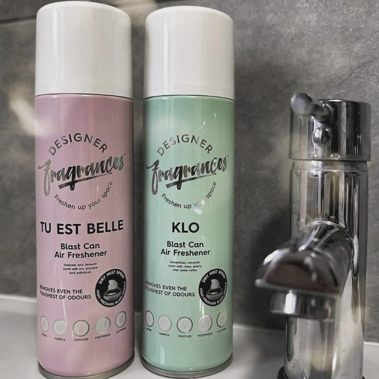 Designer Fragrances 6 Pack Favourites Bundle - Luxury Air Freshener Blast Cans - For Home & Vehicles – Natural Oils, Lasting Smell, Dry Mist Quick Release Spray – Deodorise & Neutralise Odours – 300ml - Get Me Products