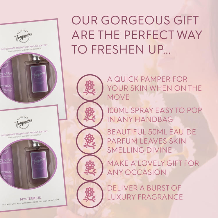 Designer Fragrances Tu Est Belle Female Twin Gift Set - Includes 2 x 100ml Body Spray Deodorant Cans, 2 x 50ml Women’s Eau De Parfum Sprays - For Instant Freshness on The Go - Long Lasting Smells - Get Me Products