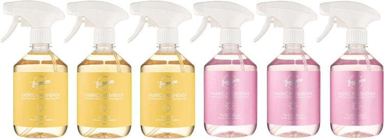 Designer Fragrances 6 Pack Daisee & Tu Est Belle Fabric Freshener - Fragranced Light Mist Fresheners All Household Fabrics Leaving Fresh Smelling & Breezy For Days – 500ml - Get Me Products