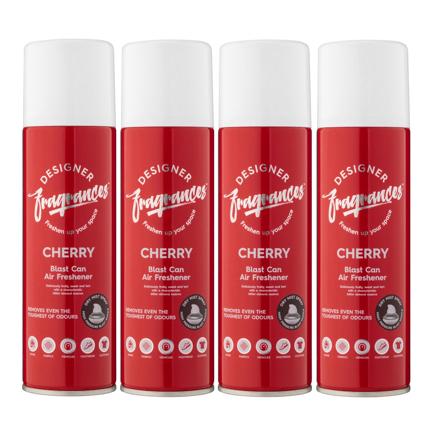 Designer Fragrances 4 Pack Daisee Air Freshener Blast Cans - For Home & Vehicles – Natural Oils, Luxury Lasting Smell, Dry Mist Quick Release Spray – Deodorise & Neutralise Odours – 300ml - Get Me Products