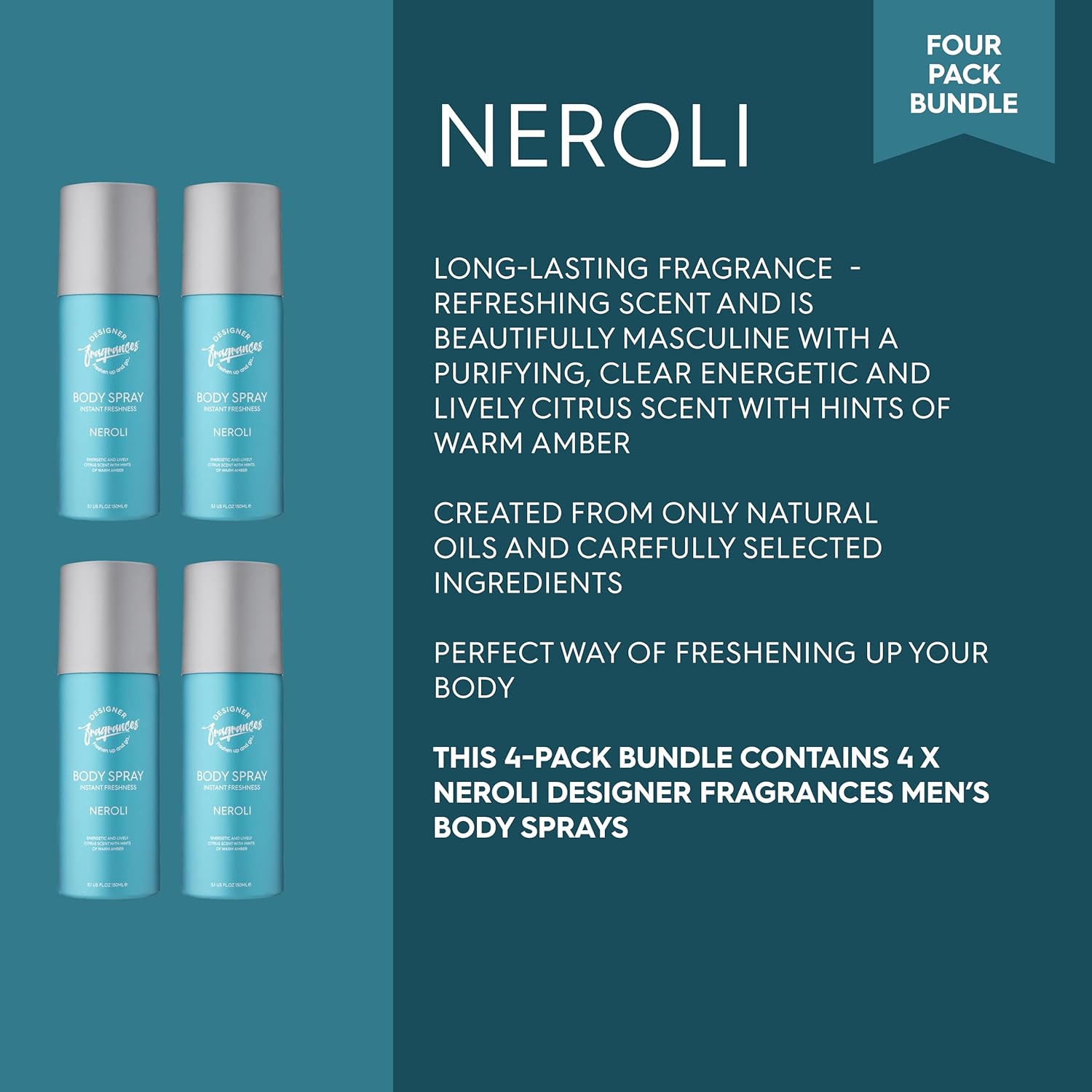 Designer Fragrances 4 Pack Neroli Men&