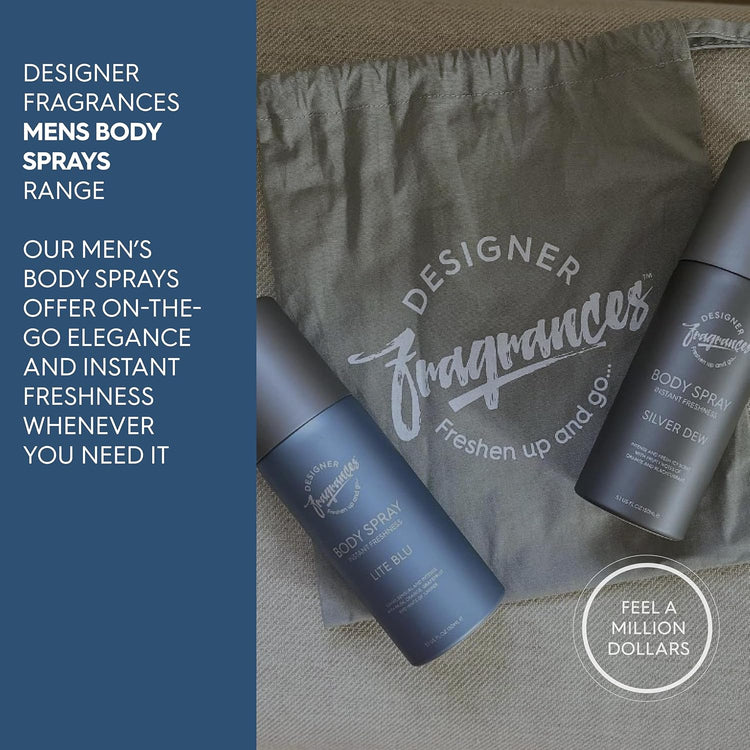 Designer Fragrances Ventus Male Twin Gift Set - Includes 2 x 150ml Body Spray Deodorant Cans, 2 x 50 ml Men’s Eau De Parfum Aftershave Sprays - For Instant Freshness on The Go - Long Lasting Smells - Get Me Products