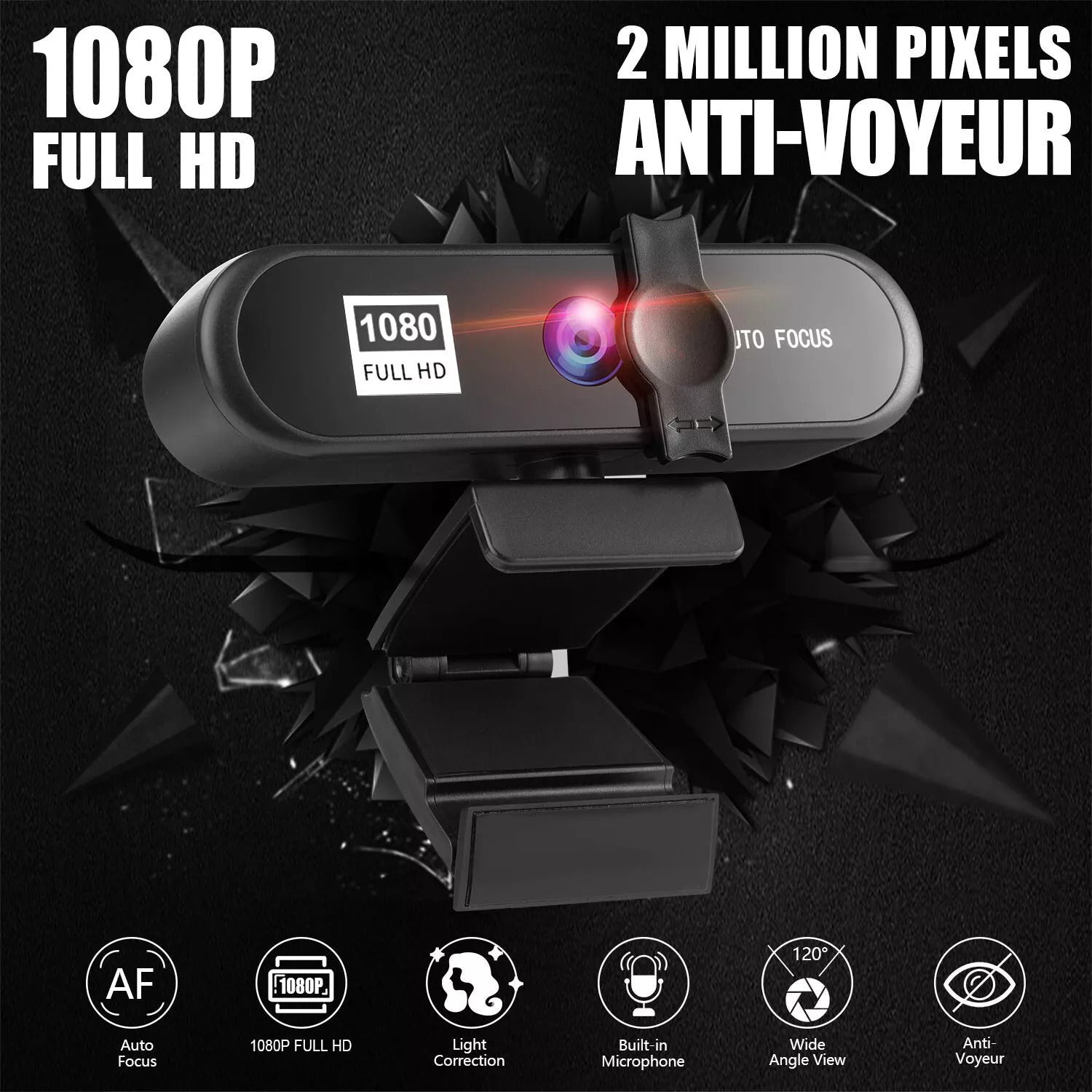 Full HD 1080P USB Webcams Camera Auto Focus With Microphone For PC Laptop Live - Get Me Products
