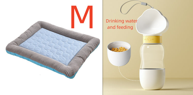 Pet Cooling Pad Bed For Dogs Cats Puppy Kitten Cool Mat Pet Blanket Ice Silk Material Soft For Summer Sleeping Blue Breathable - Get Me Products