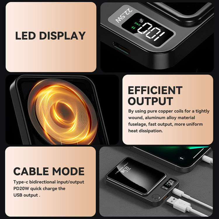 Magnetic Wireless Power Bank 12000mAh For Magsafe Battery Pack For Phone 14 13 - Get Me Products