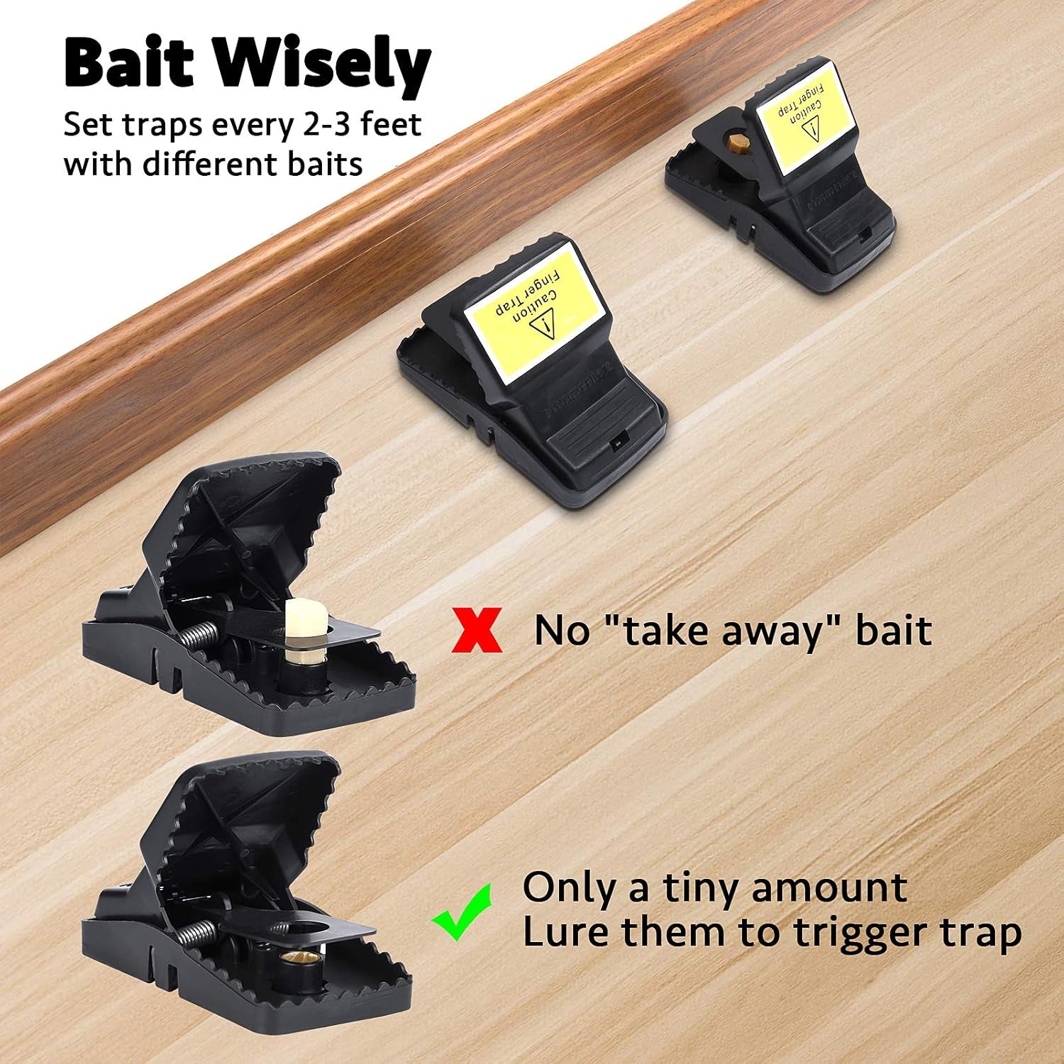 Mouse Traps, 6 Pack Heavy Duty Reusable Snap Traps That Kill Instantly, High Sensitive Mice Catcher, Safe and Effective Rodent Trap for Indoors Outdoors