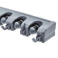 Rectangular Wall Mount Broom Holder and Garden Tool Organizer, 6 Hook and 5 Slot, 43 X 8.5 X 6.2 Cm, Gray
