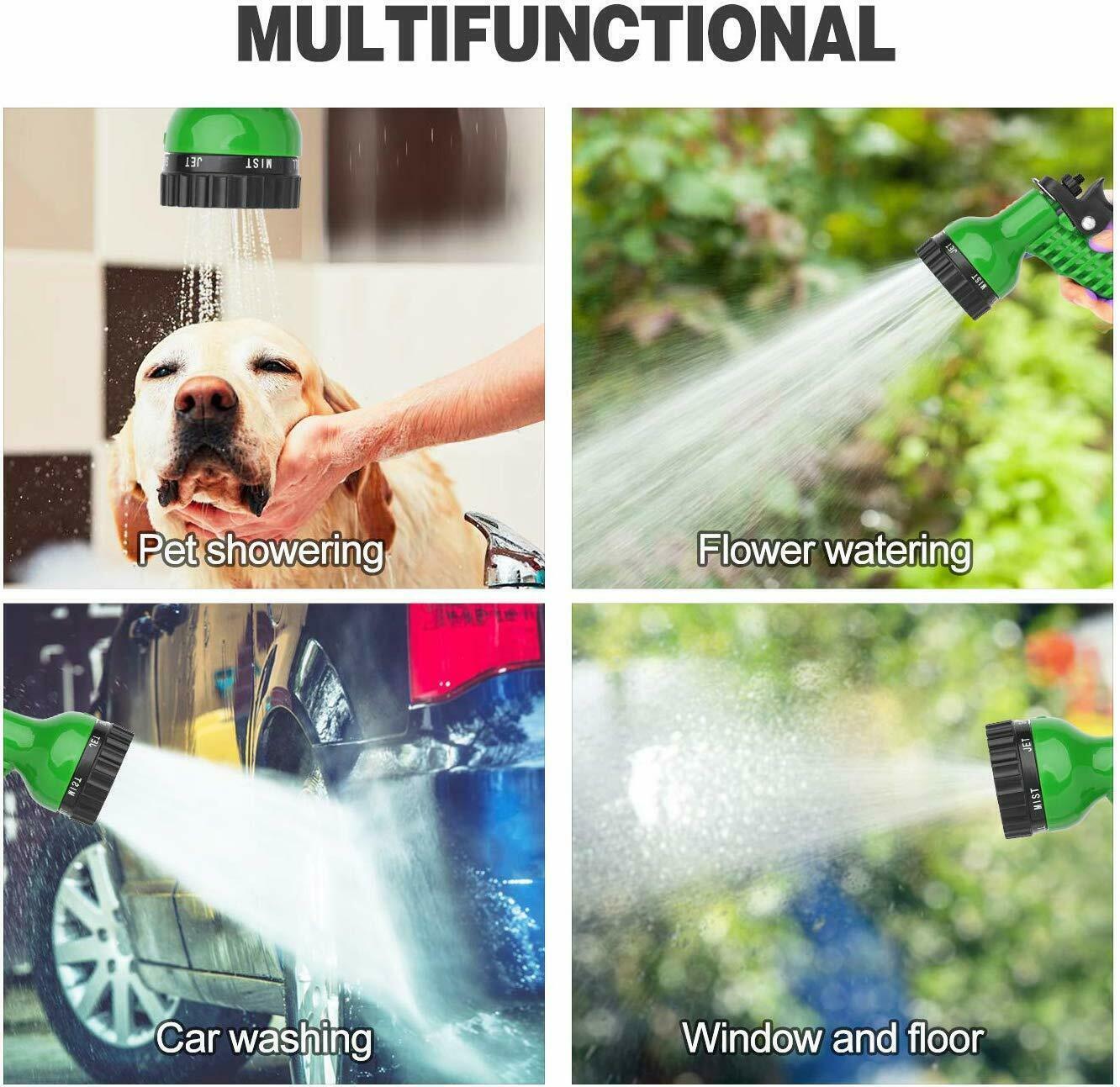 7Function Spray Nozzle 100FT Water Hose Gun Multi Pattern Garden Adjustable Mist - Get Me Products