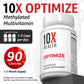 10X Health System Optimize Multivitamin for Men – 90 Capsules | 34-in-1 Methylated Formula, 5-MTHF, NAC, 800 mcg B12