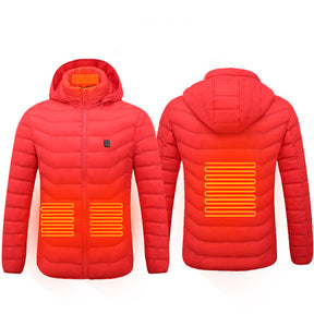 New Heated Jacket Coat USB Electric Jacket Cotton Coat Heater Thermal Clothing Heating Vest Men's Clothes Winter - Get Me Products