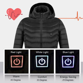 New Heated Jacket Coat USB Electric Jacket Cotton Coat Heater Thermal Clothing Heating Vest Men's Clothes Winter - Get Me Products