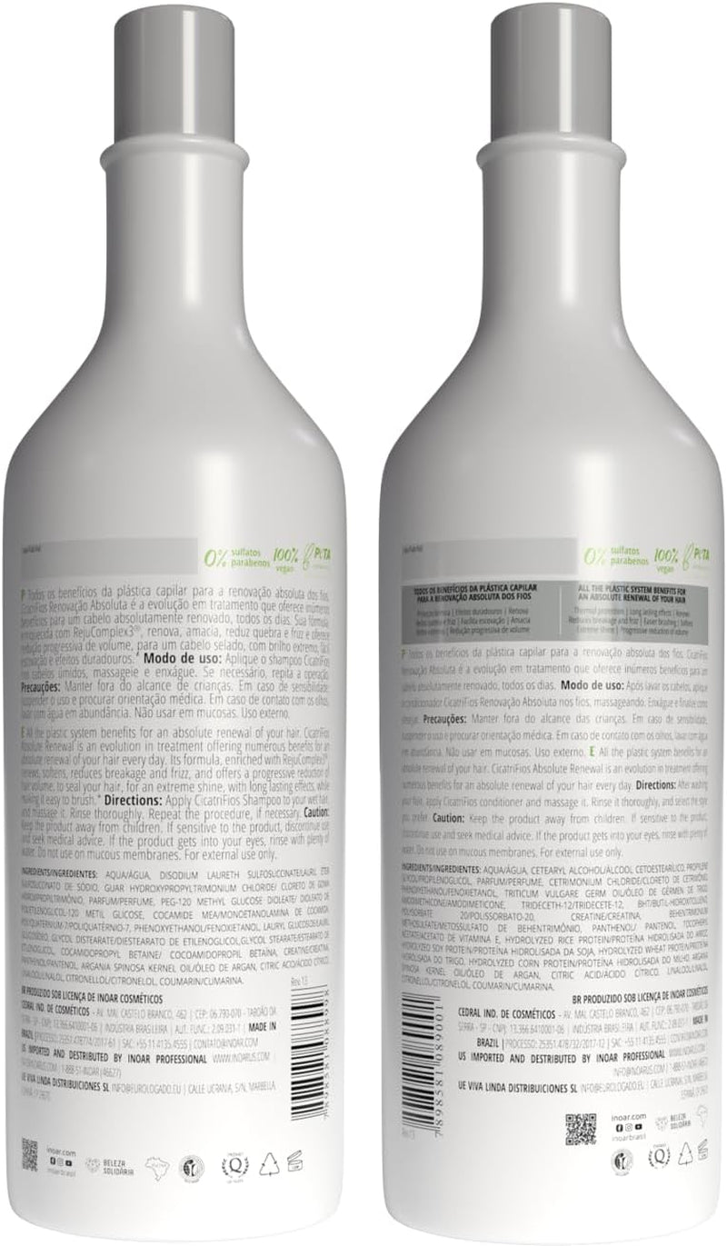 Revitalizing 1L Shampoo & Conditioner Duo for Hair Recovery