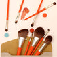 9-Piece Deer Series Makeup Brush Set with Bag - Perfect for Foundation, Blending, Blush, and Eyeshadow!