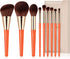 9-Piece Deer Series Makeup Brush Set with Bag - Perfect for Foundation, Blending, Blush, and Eyeshadow!