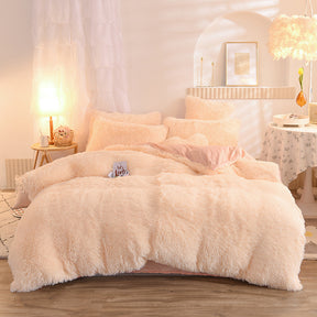 Luxury Thick Fleece Duvet Cover Queen King Winter Warm Bed Quilt Cover Pillowcase Fluffy - Get Me Products