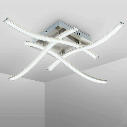 Ceiling Light 4 Wave Lights Modern Kitchen Living Room Bedroom Lamp LED Dimmable - Get Me Products