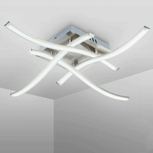 Ceiling Light 4 Wave Lights Modern Kitchen Living Room Bedroom Lamp LED Dimmable - Get Me Products