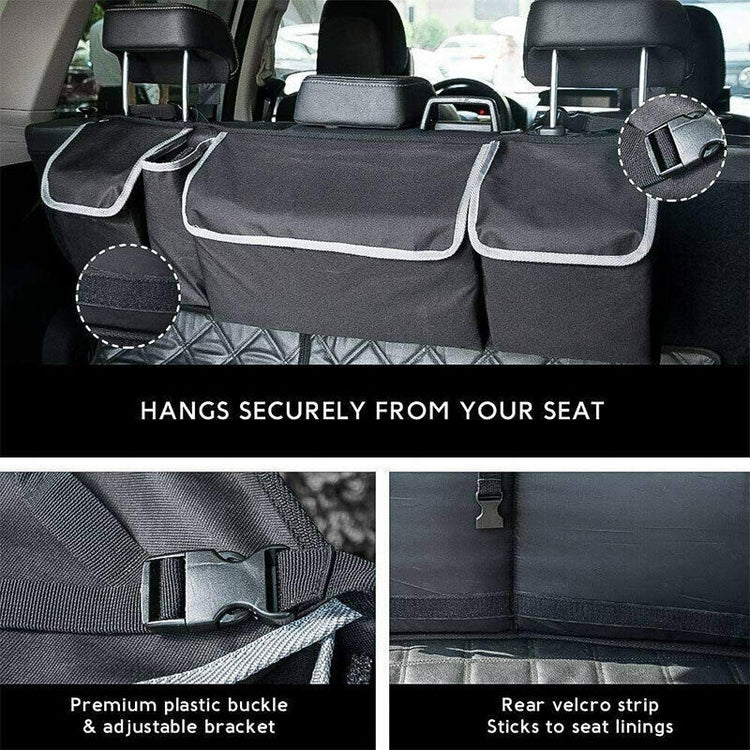 Large Car Boot Organiser Back Seat Hanger Tidy Storage Bag Pocket Hanging Pouch - Get Me Products