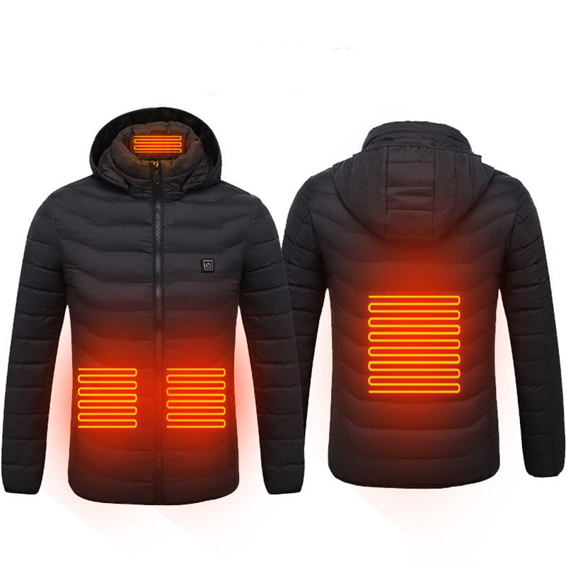 New Heated Jacket Coat USB Electric Jacket Cotton Coat Heater Thermal Clothing Heating Vest Men's Clothes Winter - Get Me Products