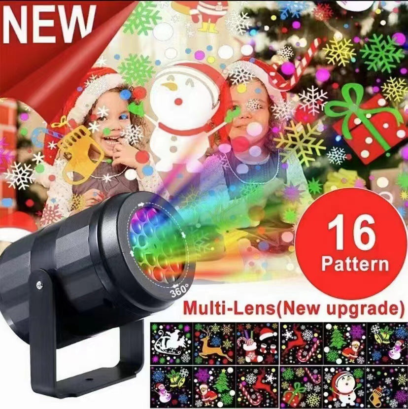 Christmas Laser Stage Projection Light with Rotating Patterns - Festive Atmosphere Light for Christmas Projection - Get Me Products