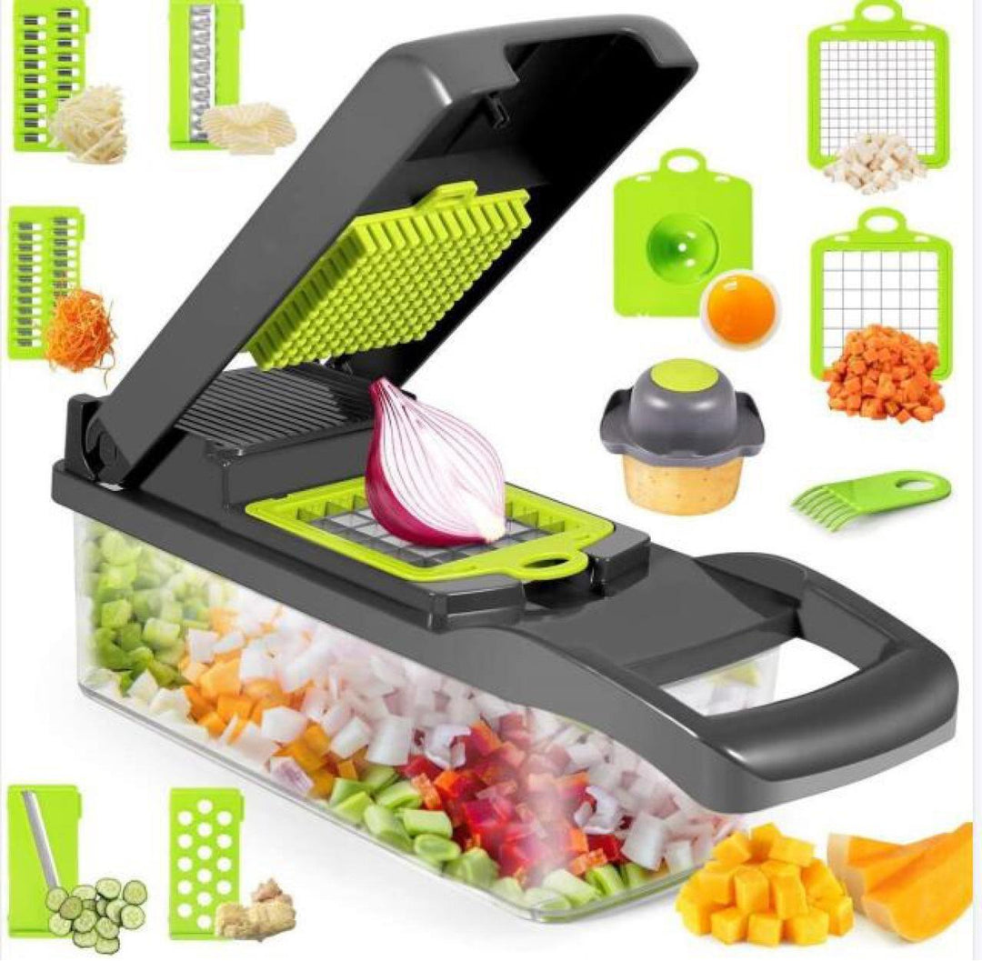 12 In 1 Manual Vegetable Chopper Kitchen Gadgets Food Chopper Onion Cutter Vegetable Slicer - Get Me Products