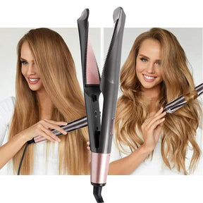 2 in 1 Electric Hair Straightener Ceramic Curling Wand Iron Curler - Get Me Products