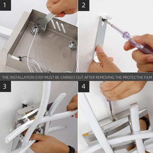 Ceiling Light 4 Wave Lights Modern Kitchen Living Room Bedroom Lamp LED Dimmable - Get Me Products