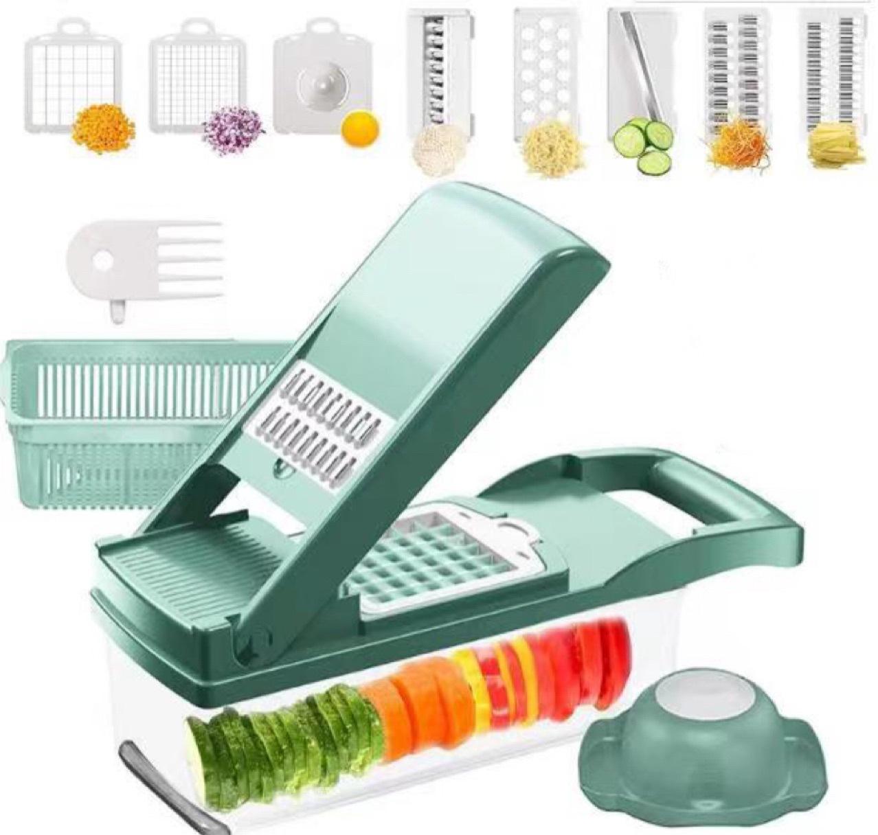 12 In 1 Manual Vegetable Chopper Kitchen Gadgets Food Chopper Onion Cutter Vegetable Slicer - Get Me Products