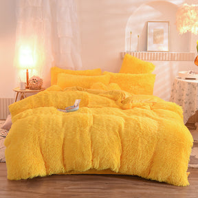 Luxury Thick Fleece Duvet Cover Queen King Winter Warm Bed Quilt Cover Pillowcase Fluffy - Get Me Products