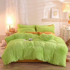 Luxury Thick Fleece Duvet Cover Queen King Winter Warm Bed Quilt Cover Pillowcase Fluffy - Get Me Products