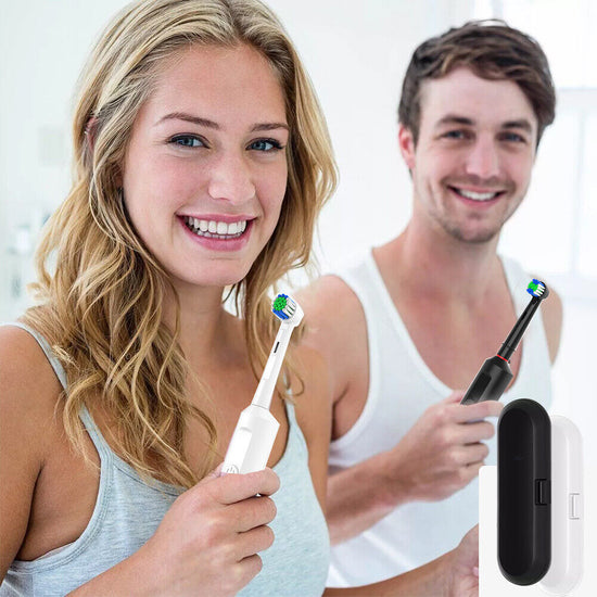 Toothbrush Electric Rechargeable Pro Rotating Brush Heads Timer Modes USB - Get Me Products