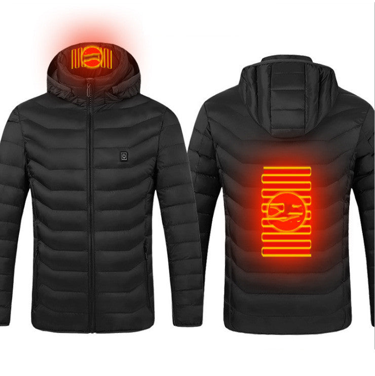 New Heated Jacket Coat USB Electric Jacket Cotton Coat Heater Thermal Clothing Heating Vest Men's Clothes Winter - Get Me Products